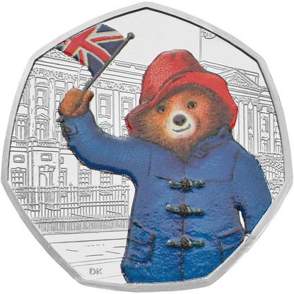 UK 2018 50p Celebrating The 60th Anniversary of Paddington At The Palace Silver Coloured Proof Coin