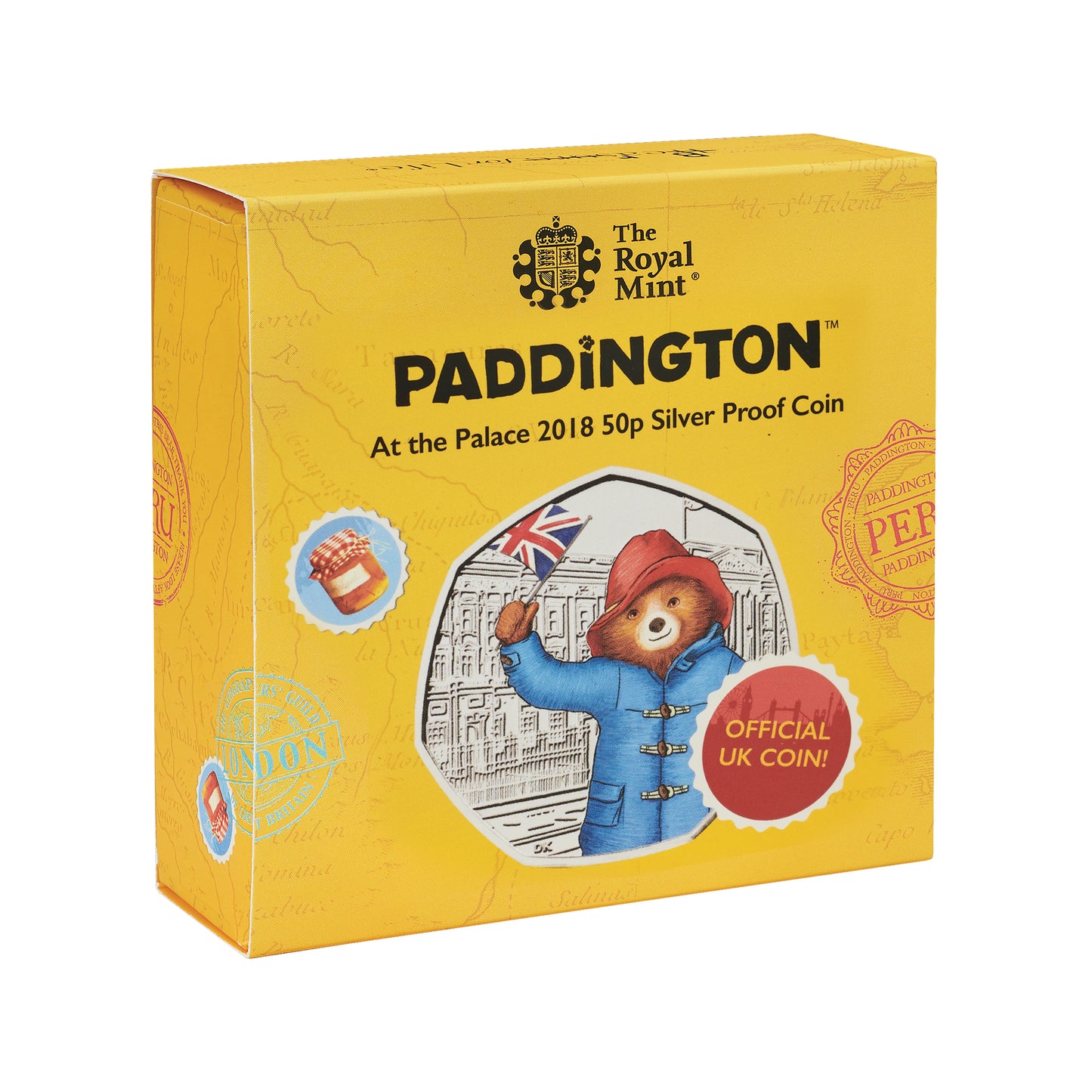 UK 2018 50p Celebrating The 60th Anniversary of Paddington At The Palace Silver Coloured Proof Coin