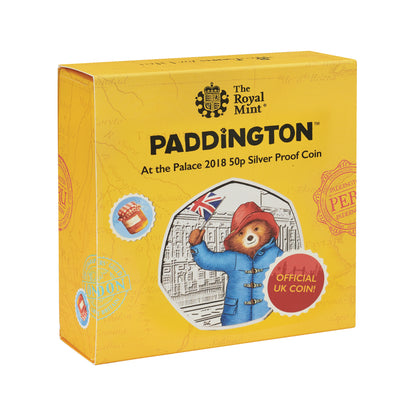 UK 2018 50p Celebrating The 60th Anniversary of Paddington At The Palace Silver Coloured Proof Coin