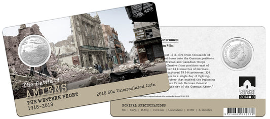 2018 50c The Battle of Amiens The Western Front Uncirculated Coin