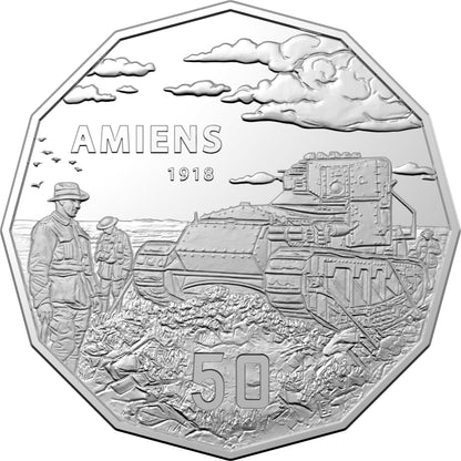 2018 50c The Battle of Amiens The Western Front Uncirculated Coin