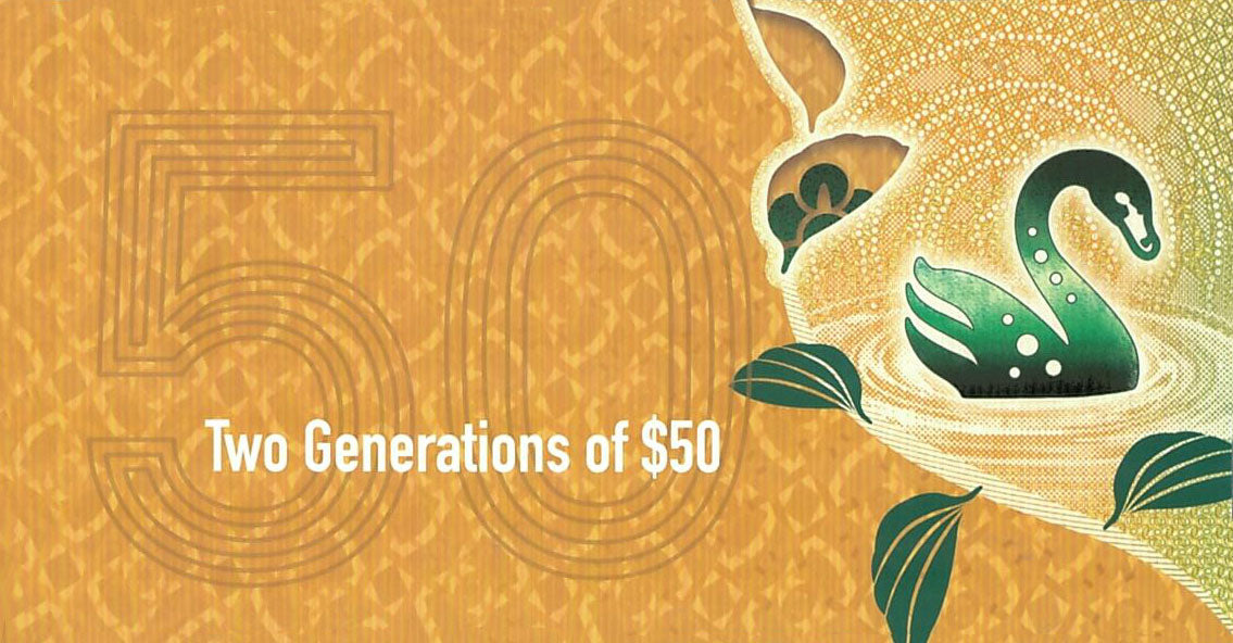 2018 $50 Two Generations of Banknotes Folder