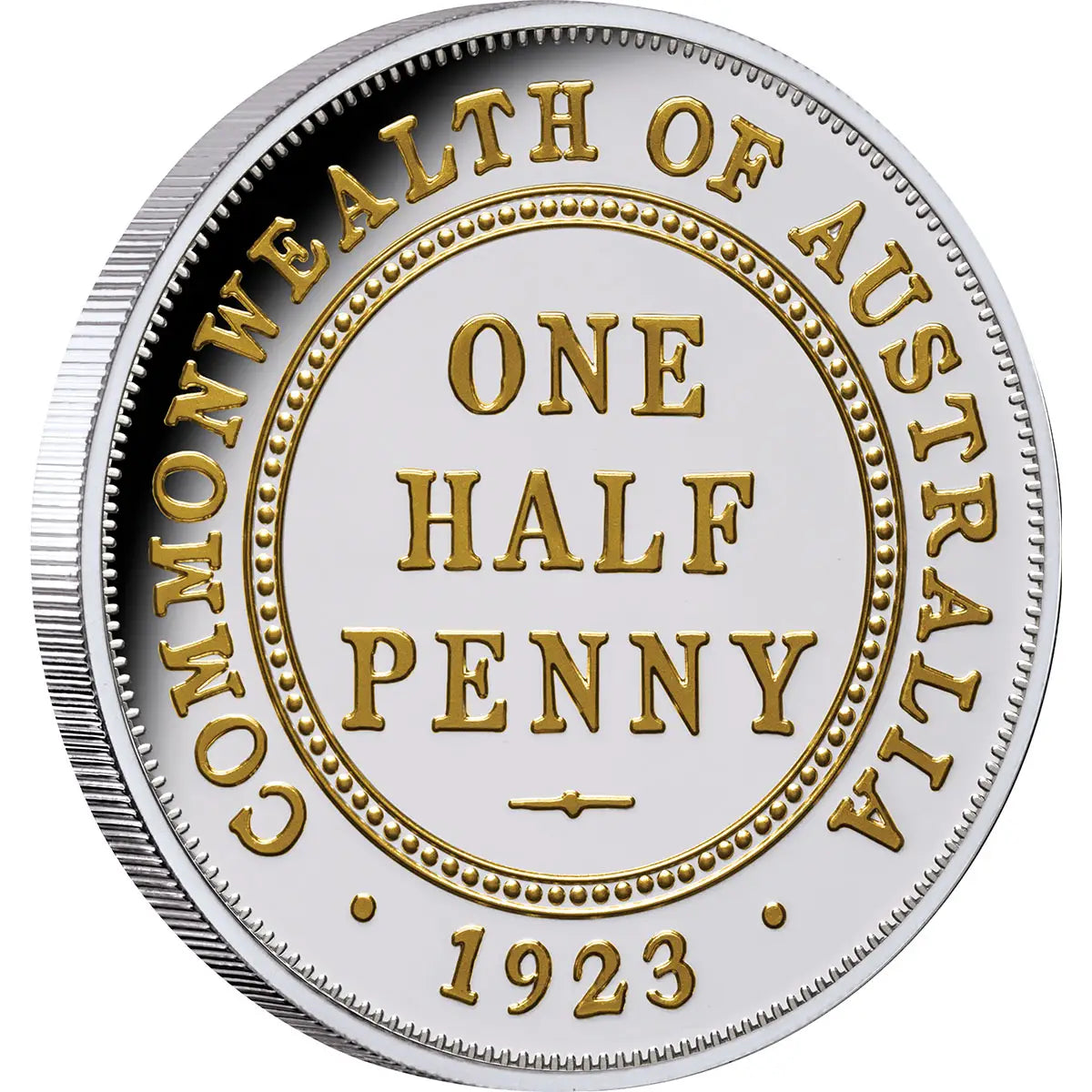 Niue 2023 $1 1923 Halfpenny 100th Anniversary Selectively Gold Plated 1oz Silver Proof Coin