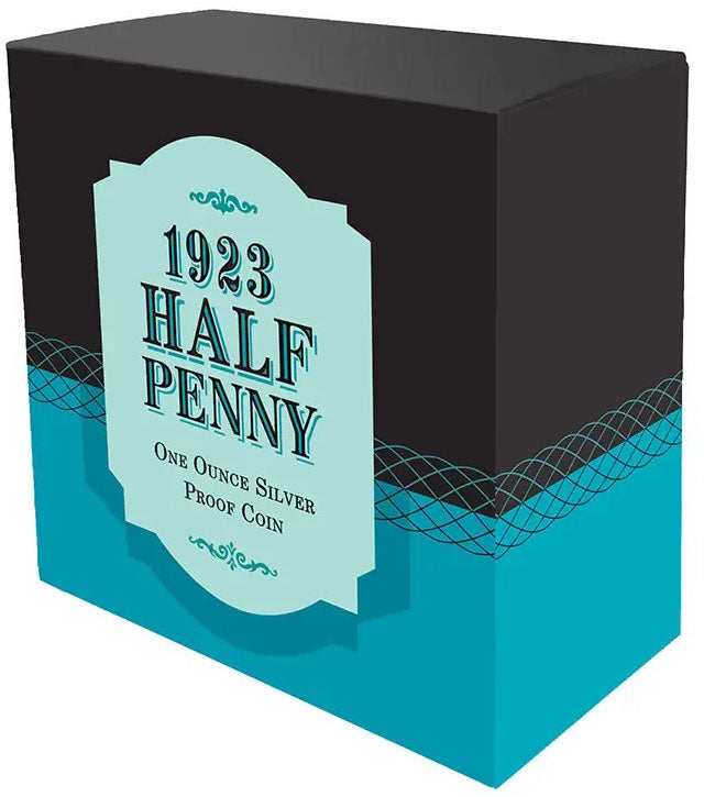 Niue 2023 $1 1923 Halfpenny 100th Anniversary Selectively Gold Plated 1oz Silver Proof Coin