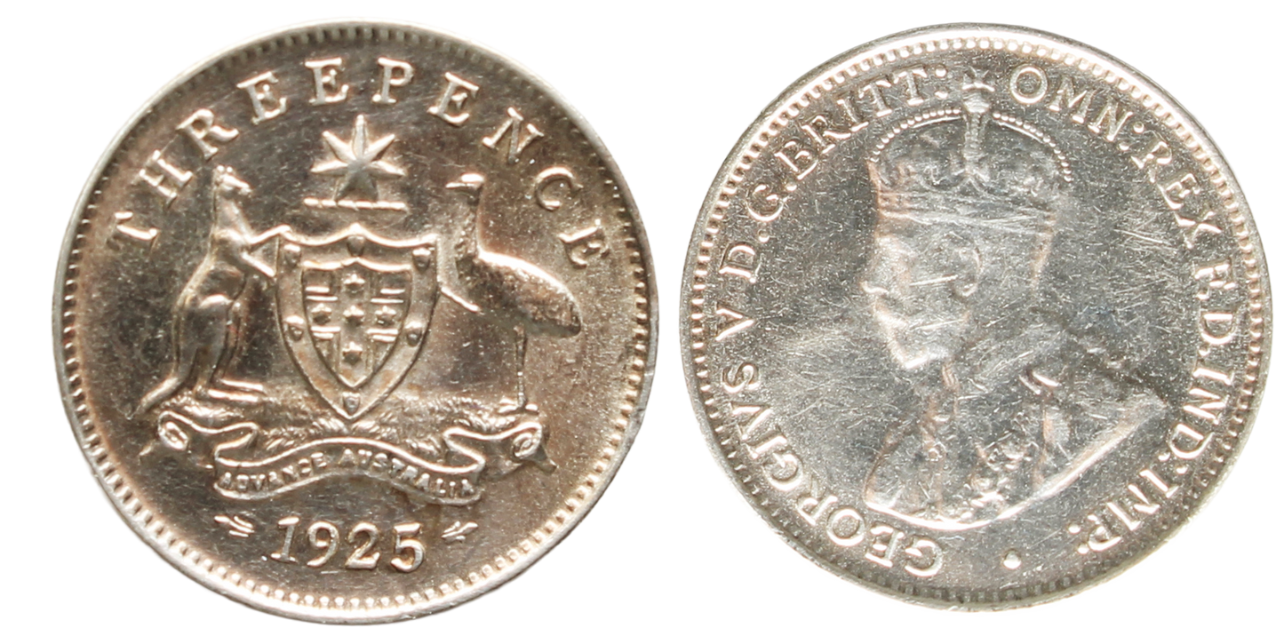 1925 Threepence UNC