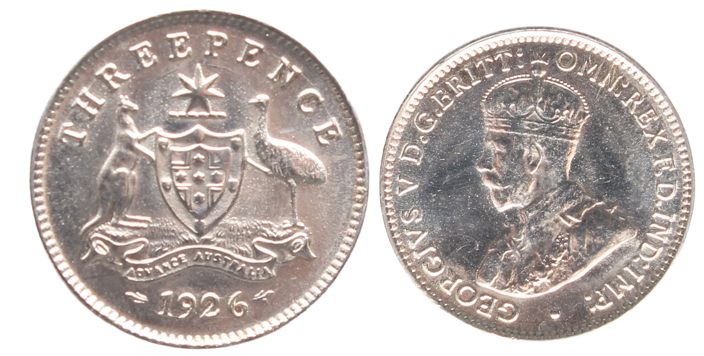 1926 Threepence UNC