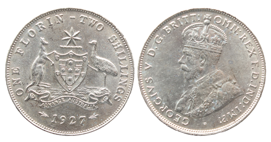 1927 Coat of Arms Florin Nearly UNC