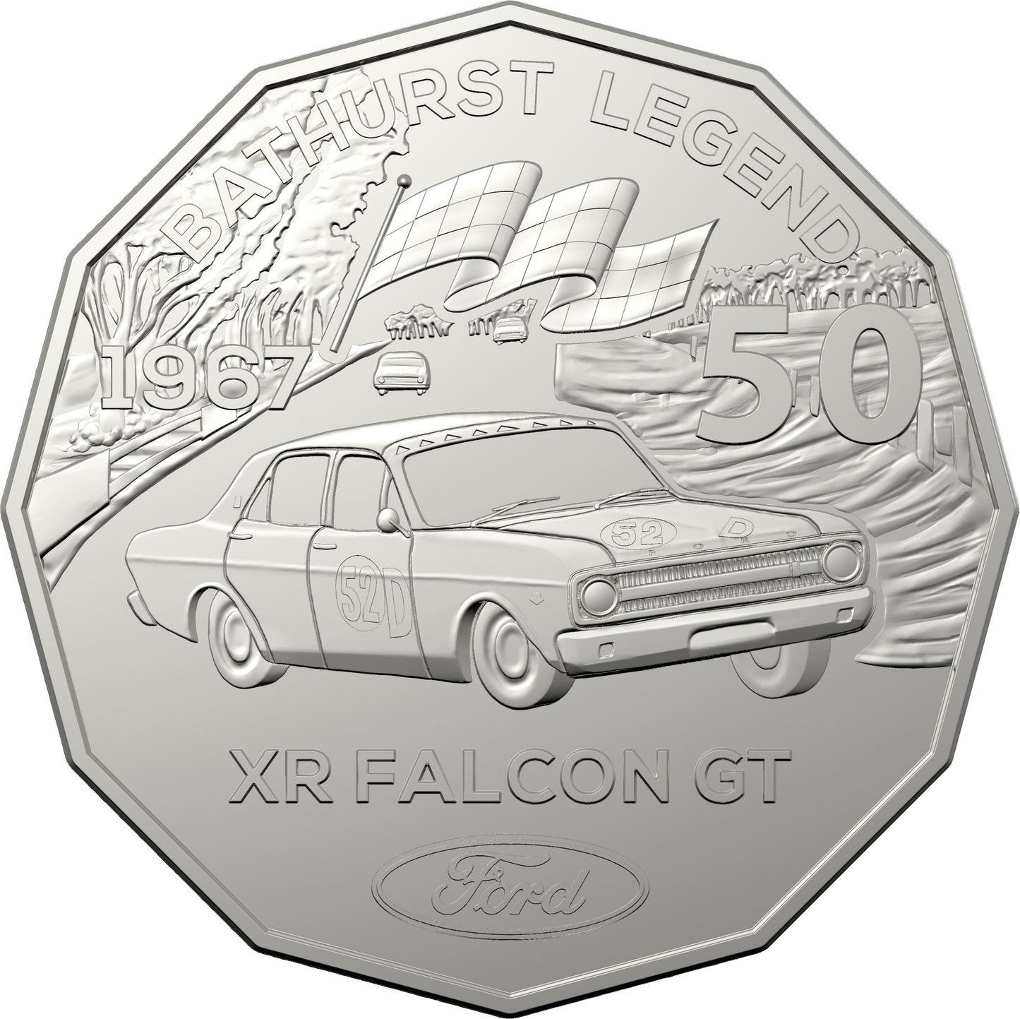 2018 50c Ford High Octane Coloured Uncirculated 7 Coin Collection with Tin