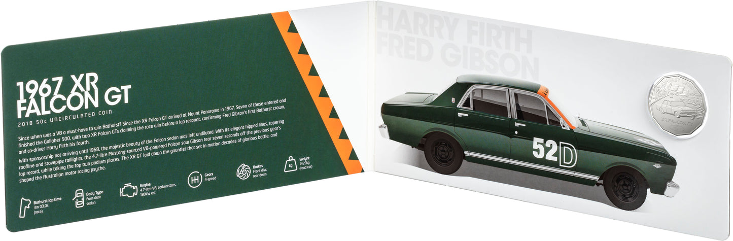 2018 50c Ford High Octane Coloured Uncirculated 7 Coin Collection with Tin