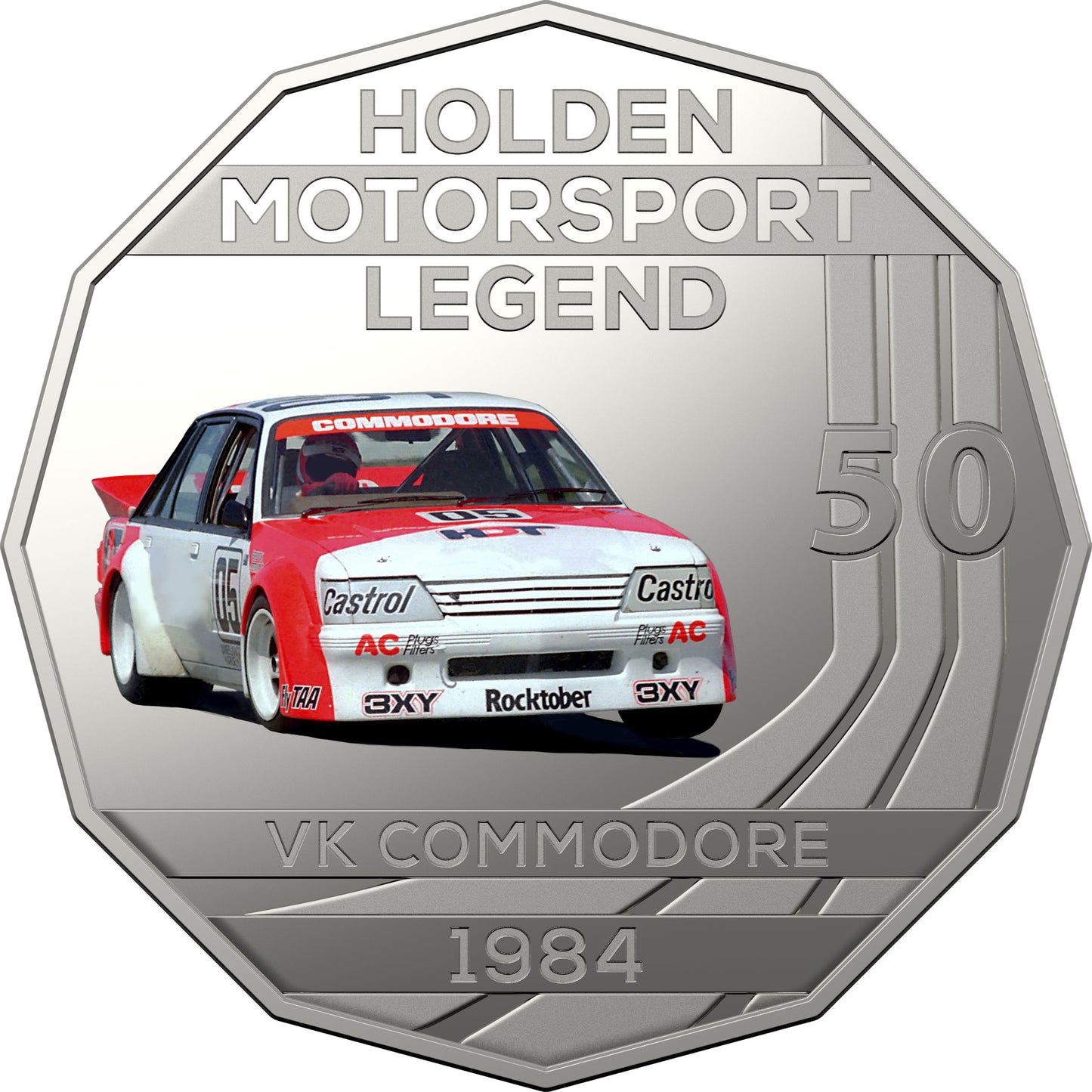 2018 50c Holden High Octane Coloured Uncirculated 7 Coin Collection with Tin
