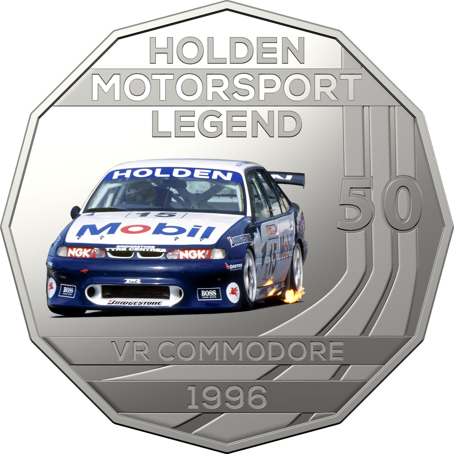 2018 50c Holden High Octane Coloured Uncirculated 7 Coin Collection with Tin