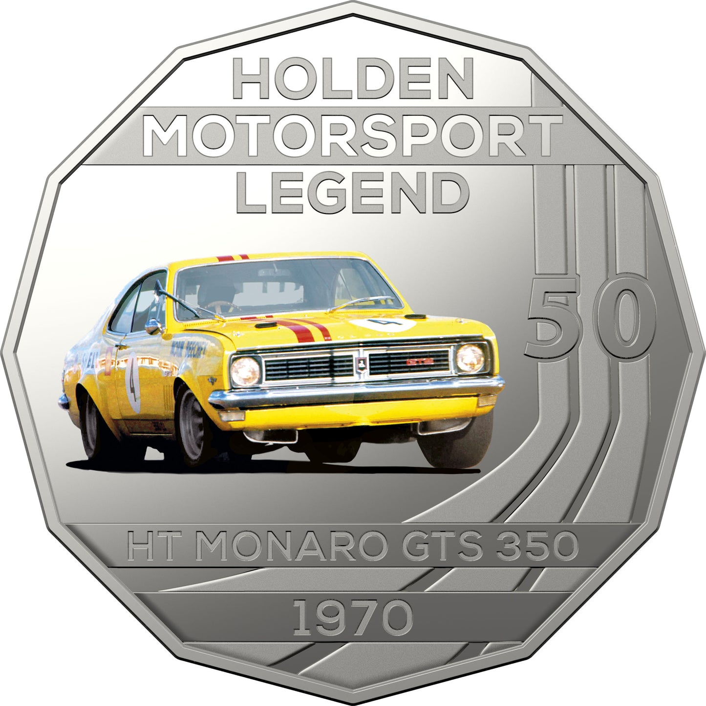 2018 50c Holden High Octane Coloured Uncirculated 7 Coin Collection with Tin