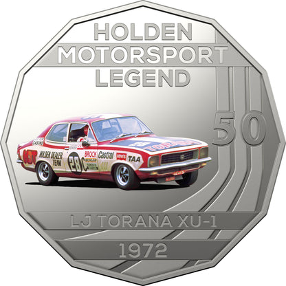 2018 50c Holden High Octane Coloured Uncirculated 7 Coin Collection with Tin