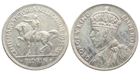 1934/35 Melbourne Centenary Florin gEF