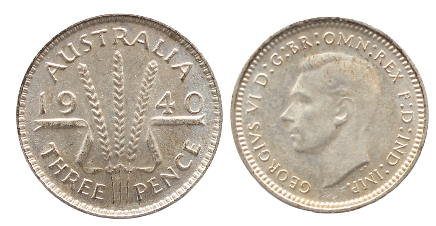 1940 Threepence UNC