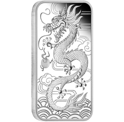2018 $1 Dragon 1oz Silver Proof Rectangular Coin