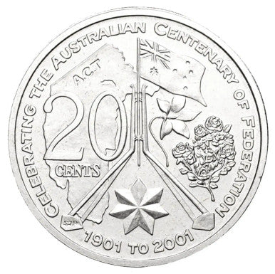 2001 Centenary of Federation Australian Capital Territory 3 Coin Territory Uncirculated Set