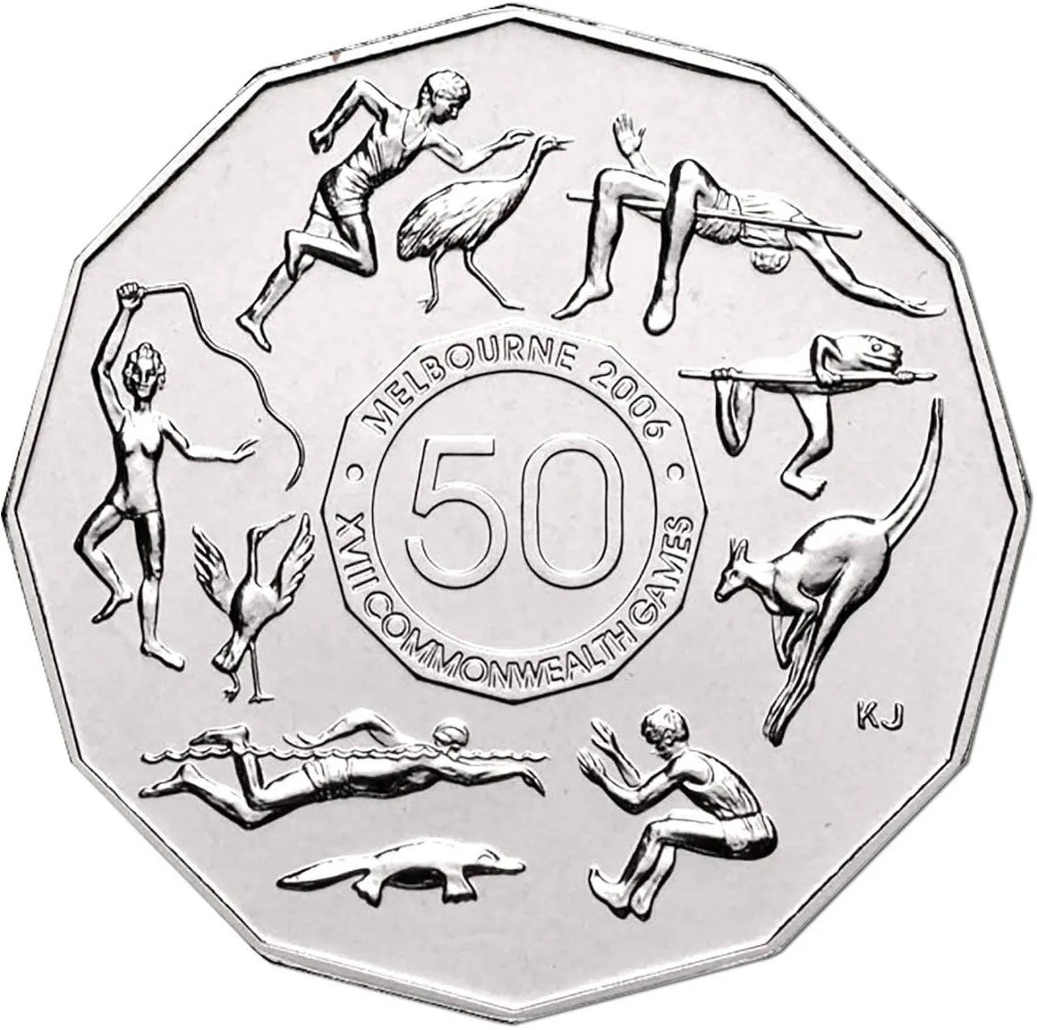 2005 50c Commonwealth Games Melbourne Student Design Uncirculated Coin