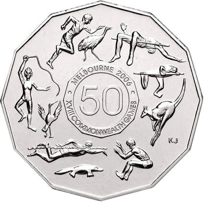2005 50c Commonwealth Games Melbourne Student Design Uncirculated Coin