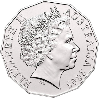 2005 50c Commonwealth Games Melbourne Student Design Uncirculated Coin