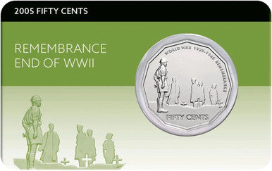 2005 50c Remembrance End of WWII UNC Coin