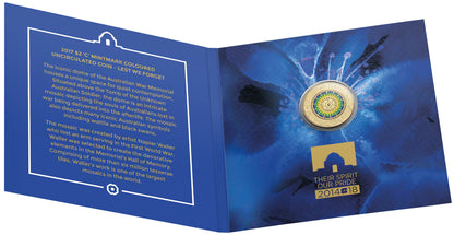 2017 $2 Lest We Forget 'C' Mintmark Coloured Uncirculated Coin