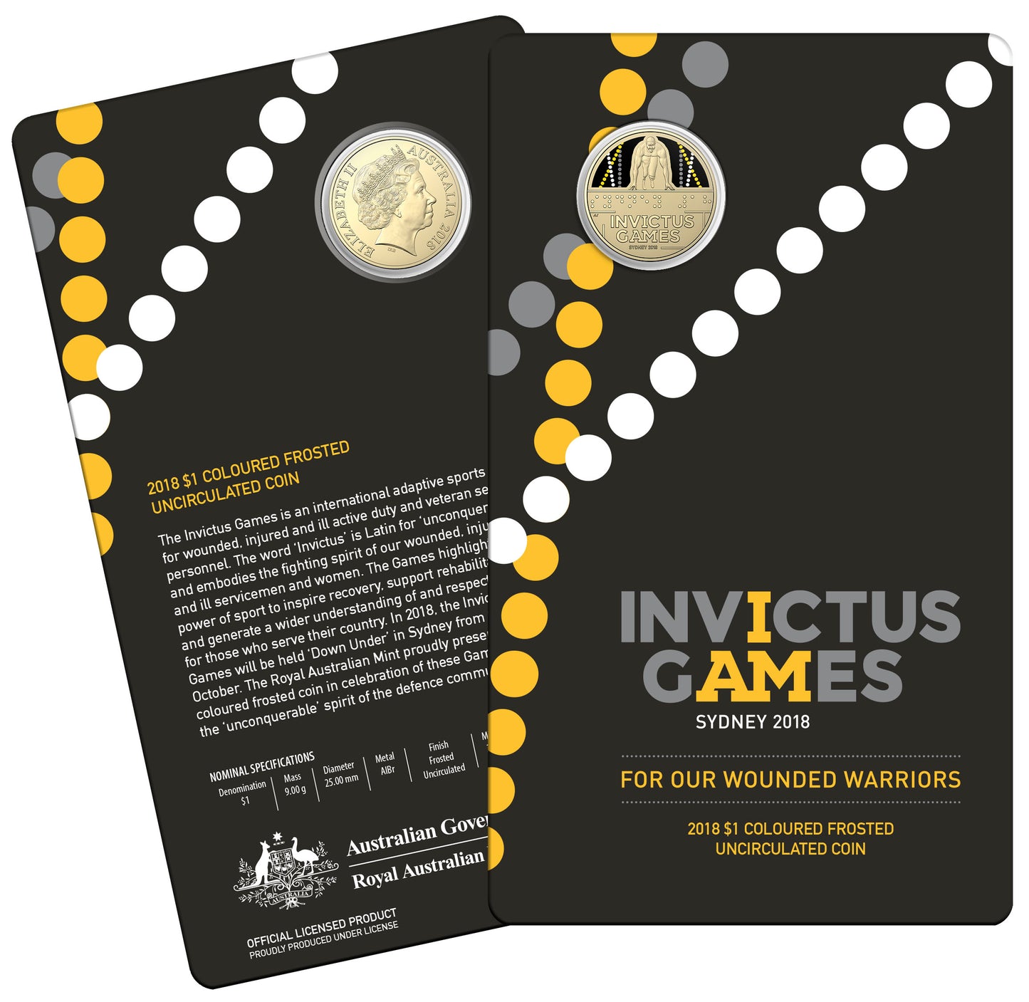 2018 $1 Invictus Games Sydney Uncirculated Coin