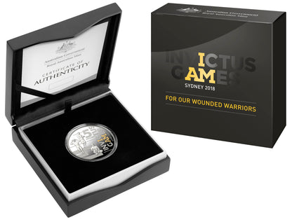 2018 $5 Invictus Games Sydney Selectively Gold Plated 1oz Silver Proof Coin