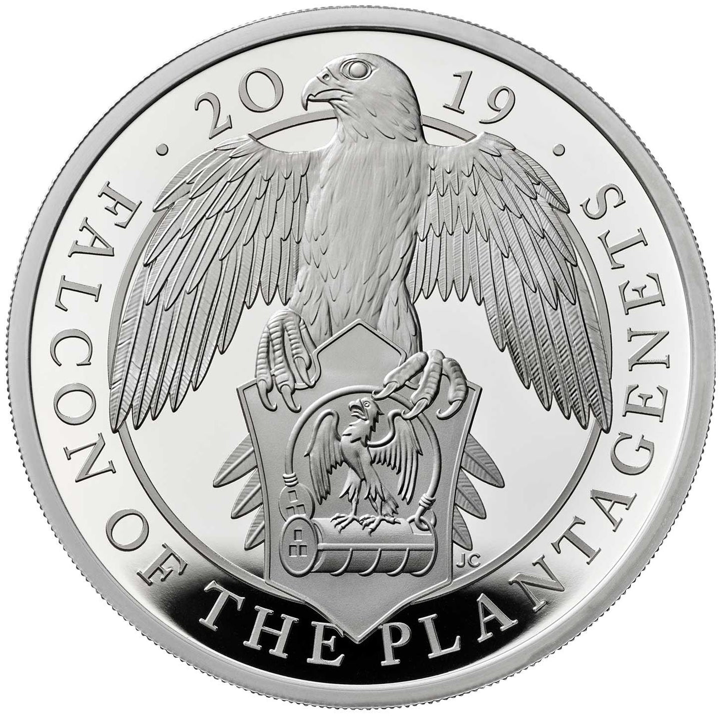 UK 2019 £2 The Queen's Beasts The Falcon of The Plantagenets 1oz Silver Proof Coin