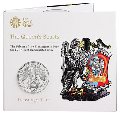 UK 2019 £2 The Queen's Beasts The Falcon of The Plantagenets 1oz Silver Proof Coin