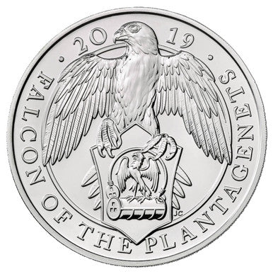 UK 2019 £2 The Queen's Beasts The Falcon of The Plantagenets 1oz Silver Proof Coin