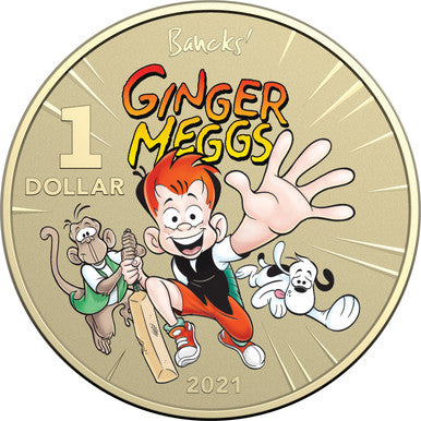 2021 $1 Ginger Meggs 100 Years of Adventure Coloured Uncirculated 2 Coin Set