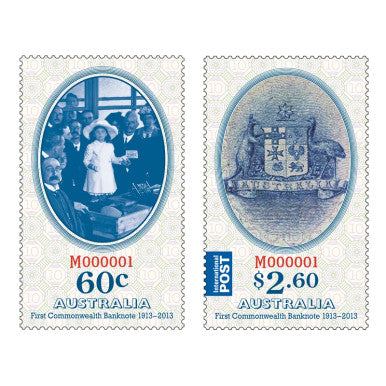 2013 $1 100th Anniversary of Australia's First Banknote 1oz Silver Rectangle Proof Coin and Stamp Set