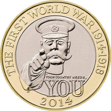 UK 2014 £2 Outbreak The 100th Anniversary of The First World War Uncirculated Coin