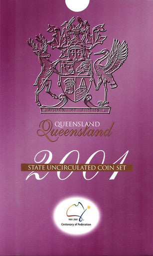 2001 Centenary of Federation Queensland 3 Coin State Uncirculated Set