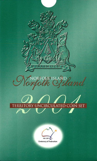 2001 Centenary of Federation Norfolk Islands 3 Coin Territory Uncirculated Set