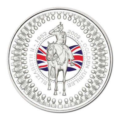 2002 $1 Golden Jubilee Queen Elizabeth II 1oz Silver Proof Coin