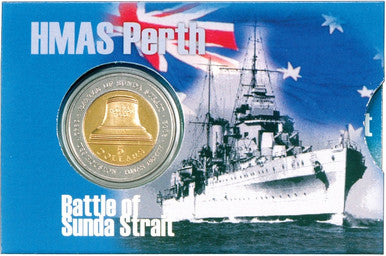 2002 $5 Battle of Sunda Strait HMAS Perth Uncirculated Coin