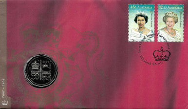 2002 50c 50th Anniversary of Queen Elizabeth II Accession PNC