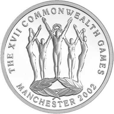 2002 $5 XVII Commonwealth Games Manchester Silver Proof Coin