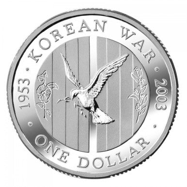 2003 $1 50th Anniversary of The End of The Korean War Silver Proof Coin