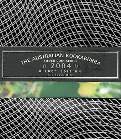 2004 $1 Australian Kookaburra 1oz Silver Gilded Coin