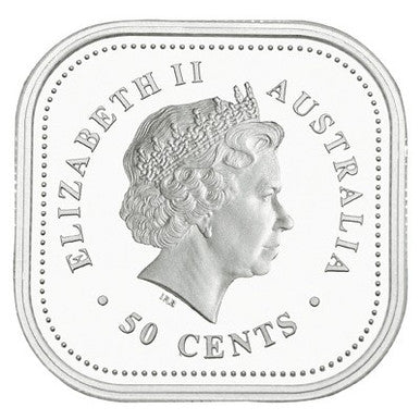 2005 50c Kookaburra 1/2oz Silver Square Proof Coin