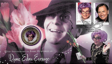 2006 50c 50th Anniversary of Barry Humphries as Dame Edna Everage PNC