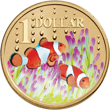 2006 $1 Ocean Series Clown Fish Coloured Uncirculated Coin