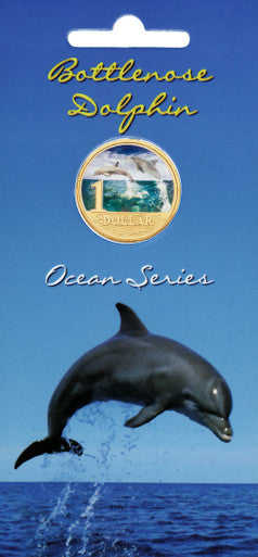2006 $1 Ocean Series Bottlenose Dolphin Coloured Uncirculated Coin