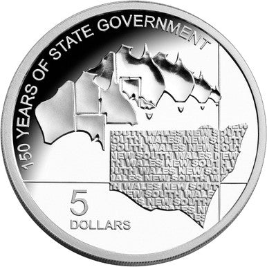 2006 $5 State Government 150 Years of New South Wales Silver Proof Coin