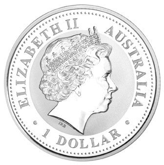 2006 $1 Australian Kookaburra 1oz Silver Gilded Coin