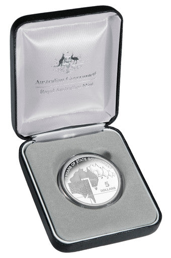 2007 $5 State Government 150 Years of South Australia Silver Proof Coin