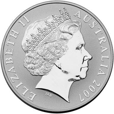 2007 $1 Australian Artist Kangaroo 1oz Silver Selectively Gold Plated Proof Coin